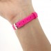 Браслет дитячий Biojoux BJB014 Kids Silicon Deep Rose 4 Rhodium Charms, рожевий 