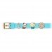 Браслет Biojoux BJB018 Silicone Color Glitter Light Blue With 4 GP Charms