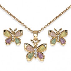 Комплект Сережки+Кольє Biojoux BJS003 BUTTERFLY