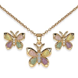 Комплект Сережки+Кольє Biojoux BJS003 BUTTERFLY