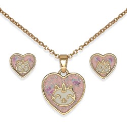 Комплект Сережки+Кольє Biojoux BJS006 UNICORN HEART