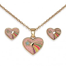 Комплект Сережки+Кольє Biojoux BJS007 HAPPY HEART