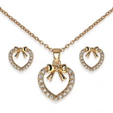 Комплект Сережки+Кольє Biojoux BJS011 FLAKE HEART