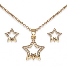 Комплект Сережки+Кольє Biojoux BJS012 DOUBLE STAR