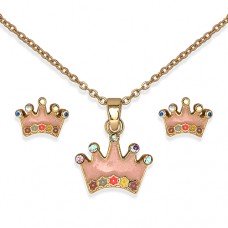 Комплект Сережки+Кольє Biojoux BJS004 CROWN Комплект Сережки+Кольє Biojoux BJS004 CROWN