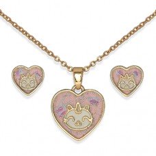 Комплект Сережки+Кольє Biojoux BJS006 UNICORN HEART Комплект Сережки+Кольє Biojoux BJS006 UNICORN HEART