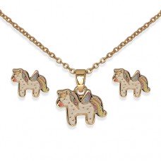 Комплект Сережки+Кольє Biojoux BJS010 FLYING UNICORN Комплект Сережки+Кольє Biojoux BJS010 FLYING UNICORN