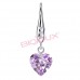Дитячі сережки Biojoux "Violet Heart Pendant"  BJT721 Kids