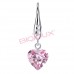 Дитячі сережки Biojoux "Rose Heart Pendant"  BJT722 Kids