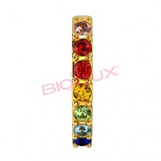 Дитячі сережки Biojoux BJT726 "Multicolor Crystal Hoop" 10mm Kids Дитячі сережки Biojoux BJT726 "Multicolor Crystal Hoop" 10mm Kids