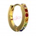 Дитячі сережки Biojoux BJT726 "Multicolor Crystal Hoop" 10mm Kids 