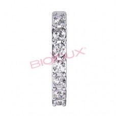 Дитячі сережки Biojoux BJT727 "White Crystal Hoop" 12mm Kids Дитячі сережки Biojoux BJT727 "White Crystal Hoop" 12mm Kids