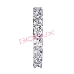 Дитячі сережки Biojoux BJT727 "White Crystal Hoop" 12mm Kids Дитячі сережки Biojoux BJT727 "White Crystal Hoop" 12mm Kids