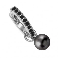 Сережки для вух Biojoux BJT274 Brooklyn 12mm Black Pearl 6mm Сережки для вух Biojoux BJT274 Brooklyn 12mm Black Pearl 6mm