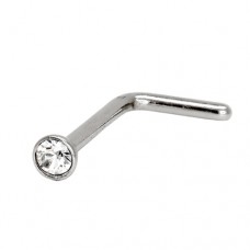 Сережка для носа Biojoux BJT900 L-подібної форми, кристал Swarovski Сережка для носа Biojoux BJT900 L-подібної форми, кристал Swarovski