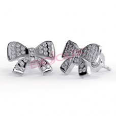 Сережки Biojoux BJT208 Bow Tie Crystals 12mm SS316L