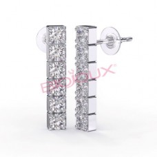 Сережки Biojoux BJT221 In-line zircons 18mm SS316L