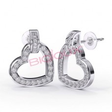 Сережки Biojoux BJT224 Montecarlo Heart 12mm SS316L