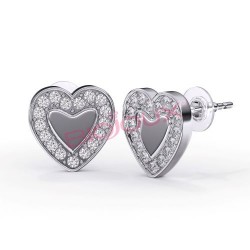 Сережки Biojoux BJT249 Love Me Heart 9mm Сережки Biojoux BJT249 Love Me Heart 9mm