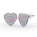Сережки Biojoux BJT256 Heart Pave Crystals 10mm