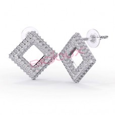 Сережки Biojoux BJT258 Open Frame Crystals 10mm