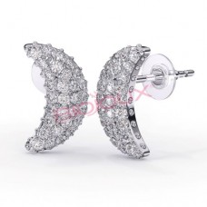 Сережки Biojoux BJT259 Crescent Moon Crystals 12mm