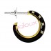 Сережки Biojoux BJT309 Berthe 16mm black gloss enamel GP