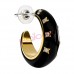Сережки Biojoux BJT309 Berthe 16mm black gloss enamel GP
