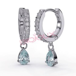 Сережки Biojoux BJT318 Ines Aqua 24mm SS Сережки Biojoux BJT318 Ines Aqua 24mm SS