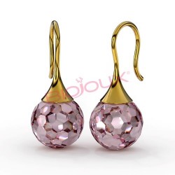 Сережки Biojoux BJT322 Carmen Rose 27mm GP Сережки Biojoux BJT322 Carmen Rose 27mm GP