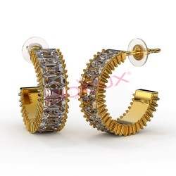Сережки Biojoux BJT325 Allison Golden 16mm GP Сережки Biojoux BJT325 Allison Golden 16mm GP