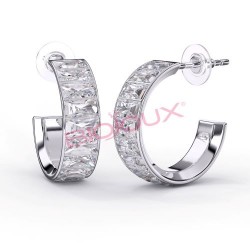Сережки Biojoux BJT327 Cloe White 22mm SS Сережки Biojoux BJT327 Cloe White 22mm SS