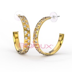 Сережки Biojoux BJT358 Lorin 30mm GP