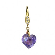 Дитячі сережки Biojoux "Purple Heart Pendant" BJT723 Kids Дитячі сережки Biojoux "Purple Heart Pendant" BJT723 Kids