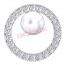 Сережки Biojoux BJT985 Pearl inCrystal Circle 14mm SS