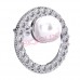 Сережки Biojoux BJT985 Pearl inCrystal Circle 14mm SS