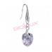 Сережки Biojoux BJT989 Crystal Heart Dangle Swarovski 10mm SS