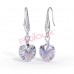 Сережки Biojoux BJT989 Crystal Heart Dangle Swarovski 10mm SS