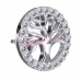 Сережки Biojoux BJT994 Tree of Life with Crystals 12mm SS