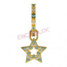 Сережки для вух Biojoux BJT282 Ginevra Golden 12mm Star 10mm Сережки для вух Biojoux BJT282 Ginevra Golden 12mm Star 10mm