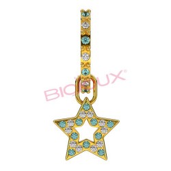 Сережки для вух Biojoux BJT282 Ginevra Golden 12mm Star 10mm