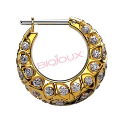 Сережки для вух Biojoux BJT290 Peony Golden 16mm