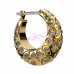 Сережки для вух Biojoux BJT290 Peony Golden 16mm