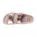 Шльопанці SUECOS Iris Nabuk Rosa Mеtallizzato жіночі рожеве золото р.38