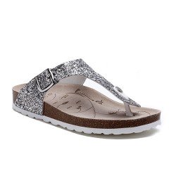 Шльопанці SUECOS Viky Argento Glitter жіночі сріблясті з блиском р.36 Шльопанці SUECOS Viky Argento Glitter жіночі сріблясті з блиском р.36
