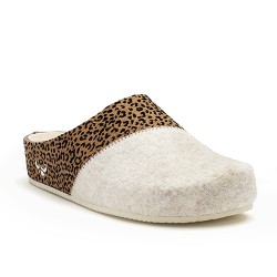 Капці SUECOS Sansa Leopardo бежеві з леопардовим принтом