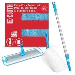 Набір швабра для миття підлоги + насадка для пилу 2 в 1 e-Cloth Easy-Click Telescopic Pole+ Duster head 743541