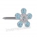 Сережки Inverness 117с Flower Aquamarina / Cristal 5mm NIOBIO