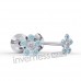 Сережки Inverness 117с Flower Aquamarina / Cristal 5mm NIOBIO