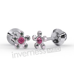Сережки Inverness 120st Flower Crystal/Rosa TITANIUM